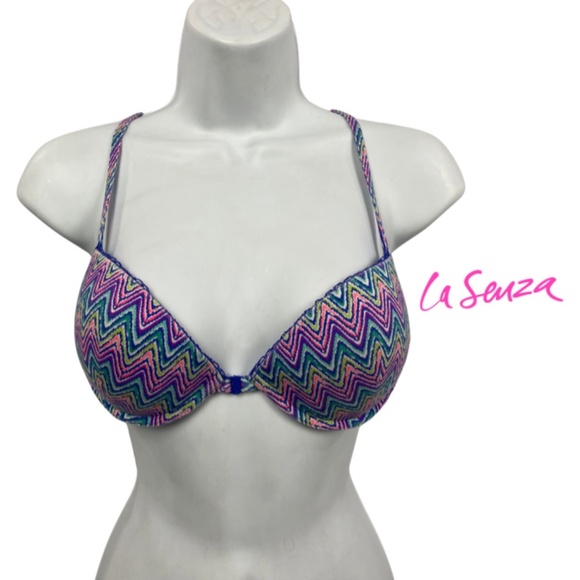 La Senza Push-Up Bra – Multicolor Chevron Print – Size 36A - Picture 1 of 9
